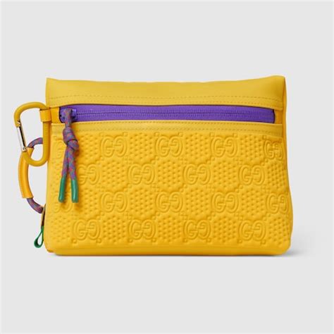 Small GG scuba pouch in yellow scuba 